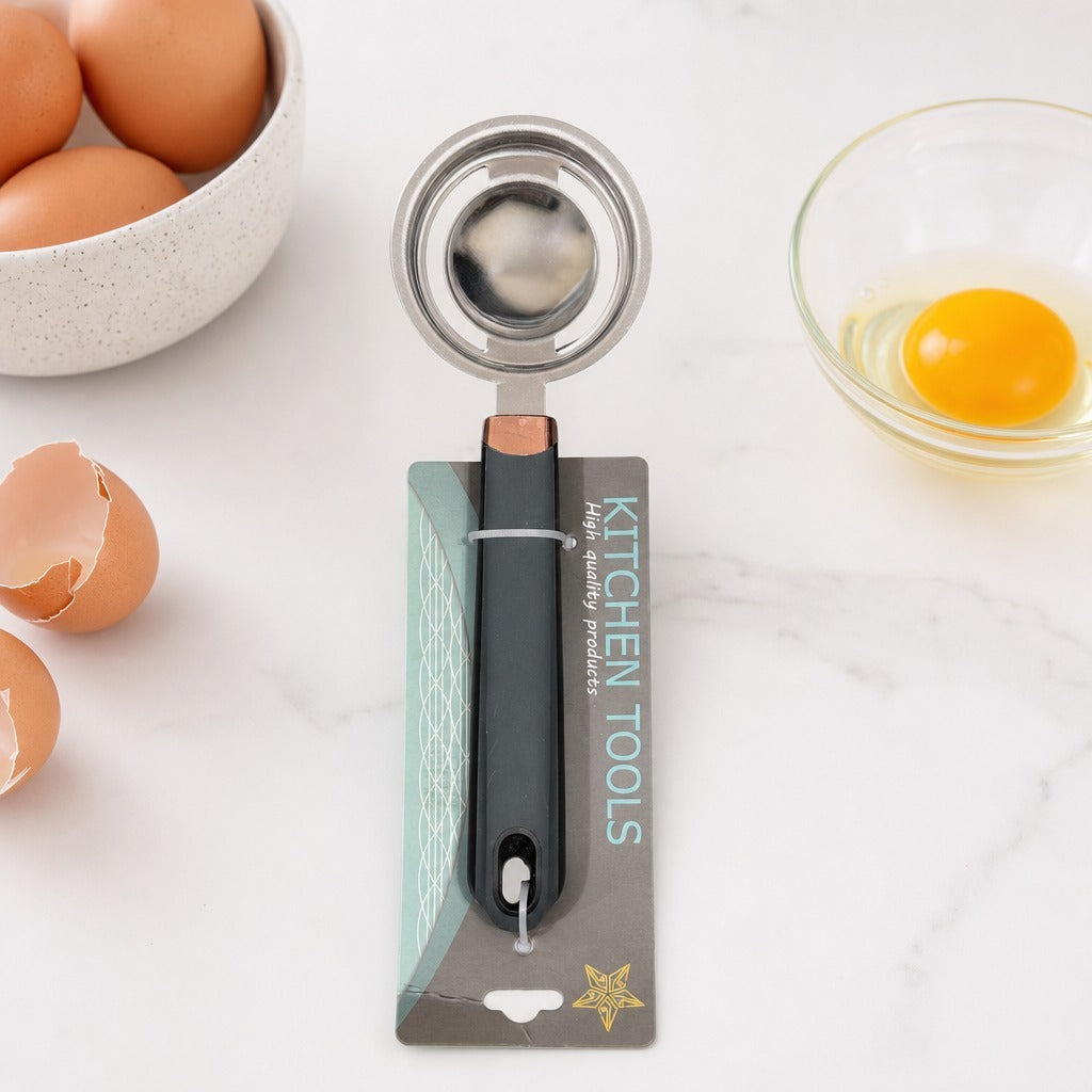 Stainless Steel Egg Yolk Separator Spoon, Easy Egg White & Yolk Separator Kitchen Tool
