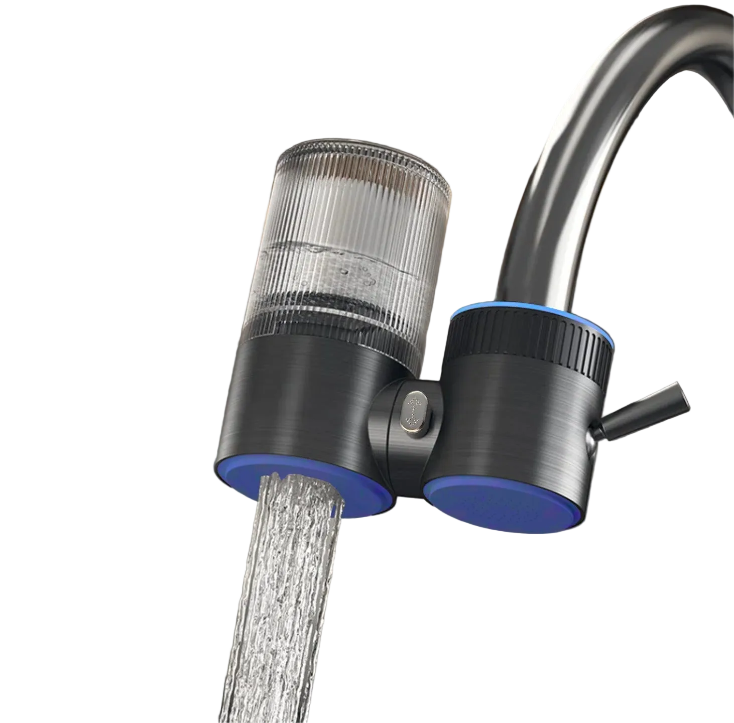 Tap Water Purifier with Natural Filter, Dual Water Outlet for Kitchen & Bathroom Faucets
