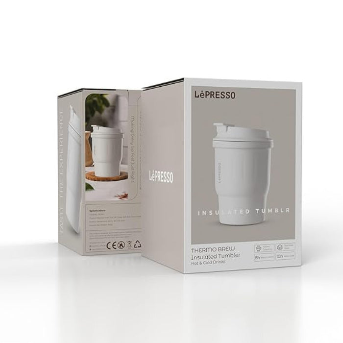 LEPRESSO Thermo Brew Insulated Tumbler 450ML,Vacuum Travel Mug for Hot & Cold Drinks