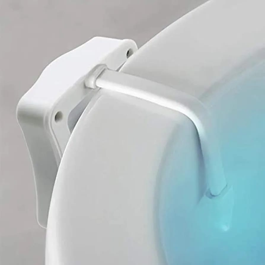Toilet Night Light Hanging on Toilet.