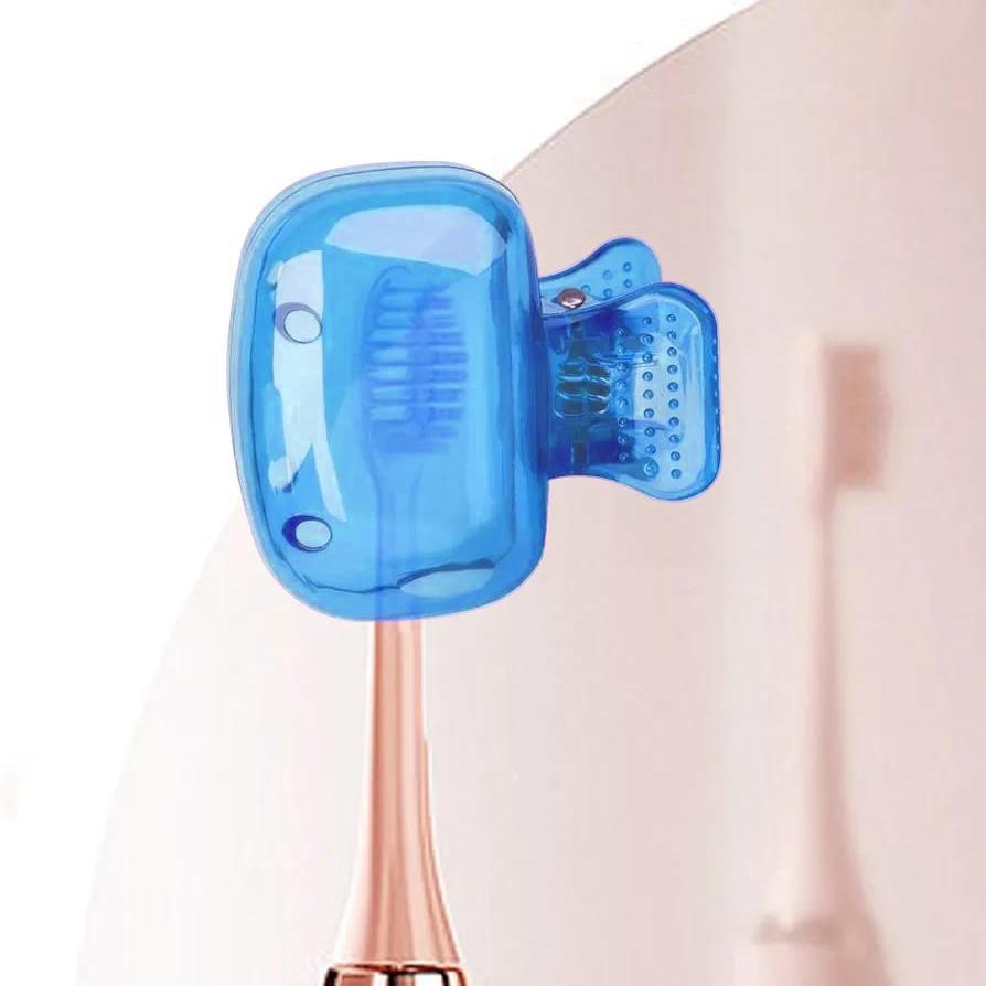 Toothbrush is Covered With Toothbrush Head Cover Cap.