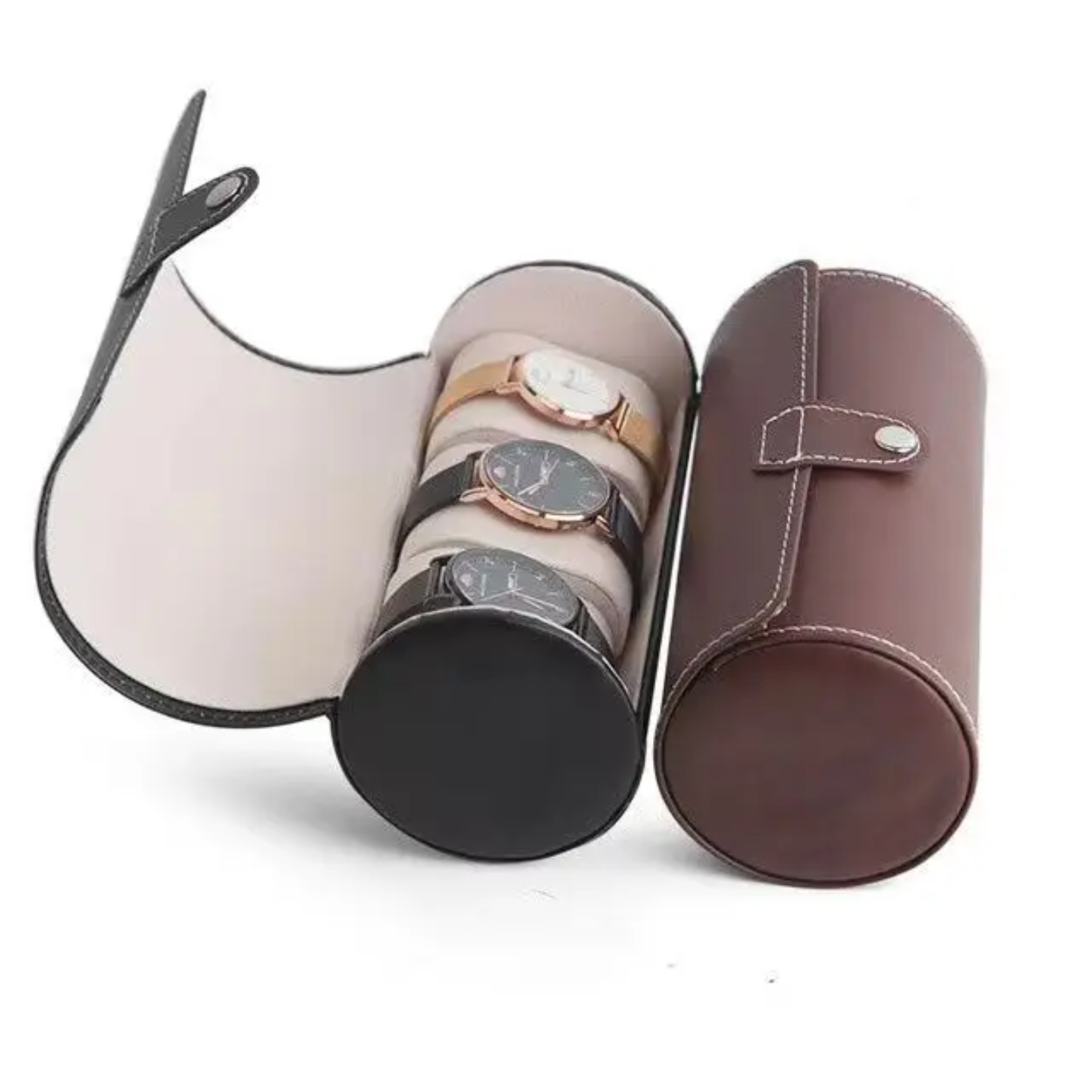 Watches are Organized in a Travel Watch Case Organizer.