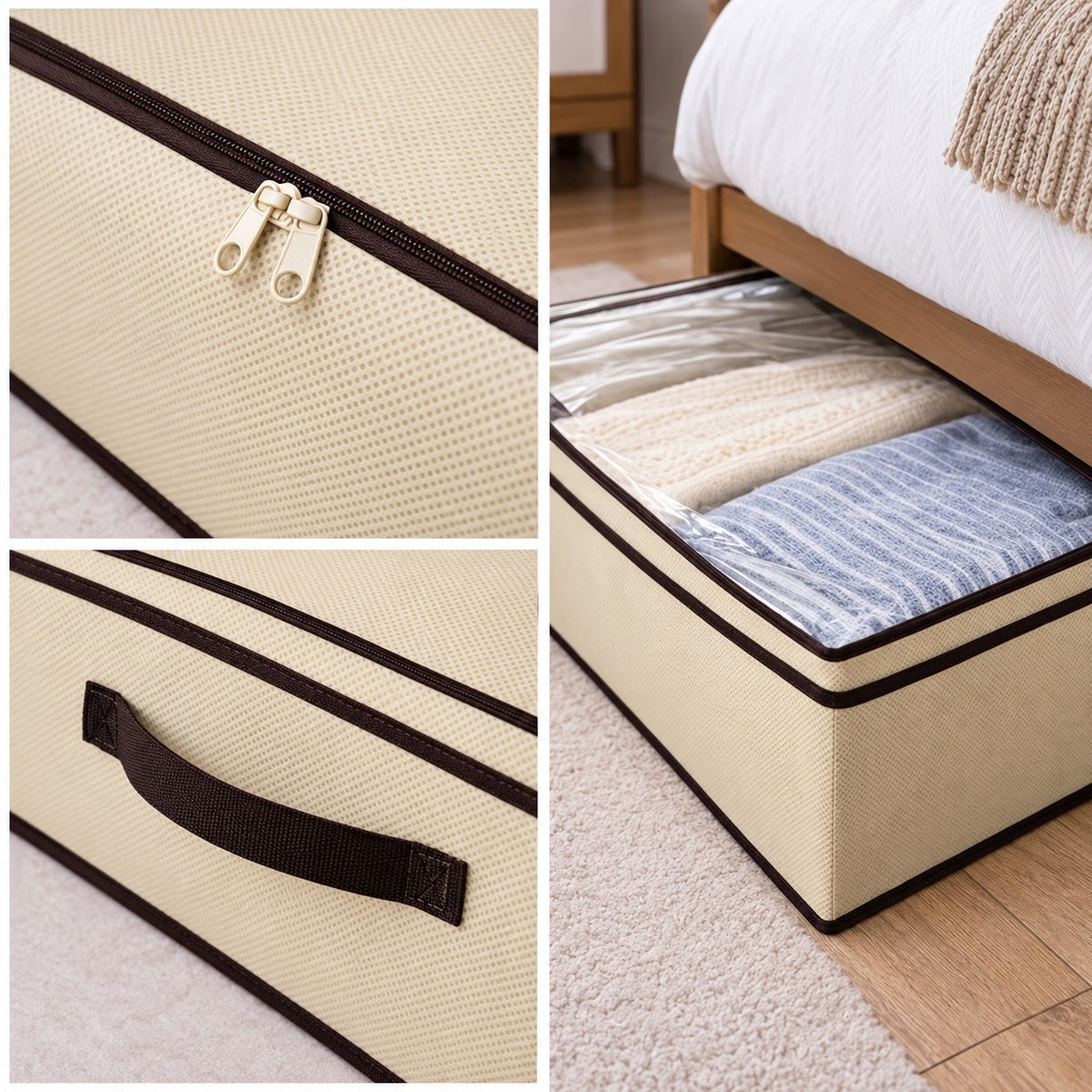 Design Details of Underbed Storage Organizer Bag.