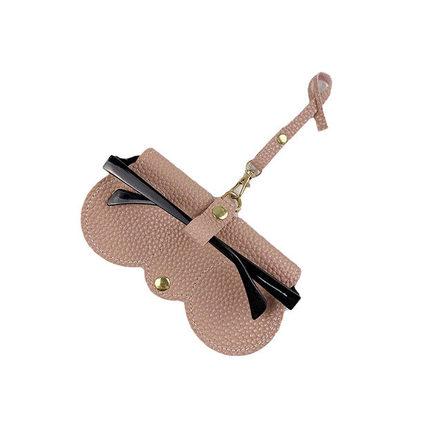 Unisex Portable Glasses Bag in Beige Color.