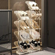 Shoes are Organized in a Vertical Shoe Rack Organizer Stand.