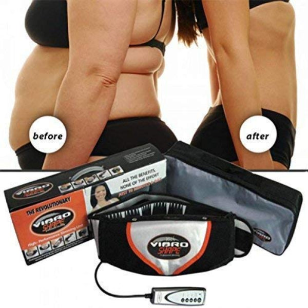 Before and After Use Of Vibro Shape Slimming Belt By a Woman.
