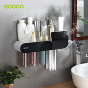 Featuring a Wall Mount Magnetic Adsorption Toothpaste Squeezer Toothbrush Holder with Cup