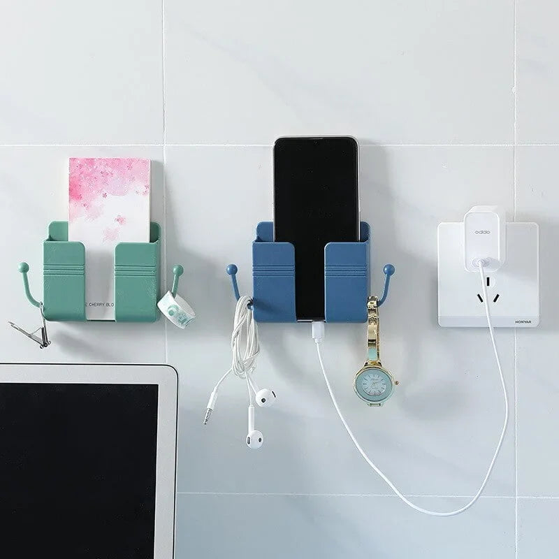 3 Wall Mount Mobile Phone Holder with Hook
