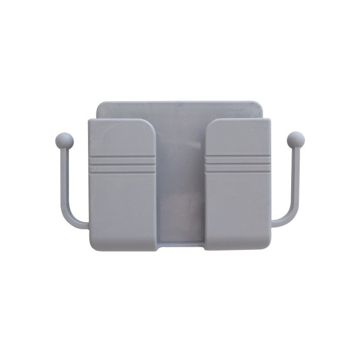 Wall Mount Mobile Phone Holder with Hook in Grey Color.