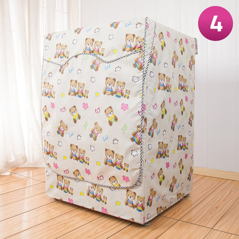 Washing Machine is Covered With Dust Proof Fully Automatic Front Door Washing Machine Protective Cover.