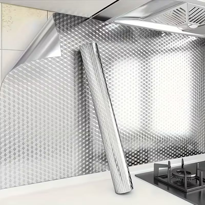 Waterproof Oilproof Aluminium Foil Sticker in a kitchen setting