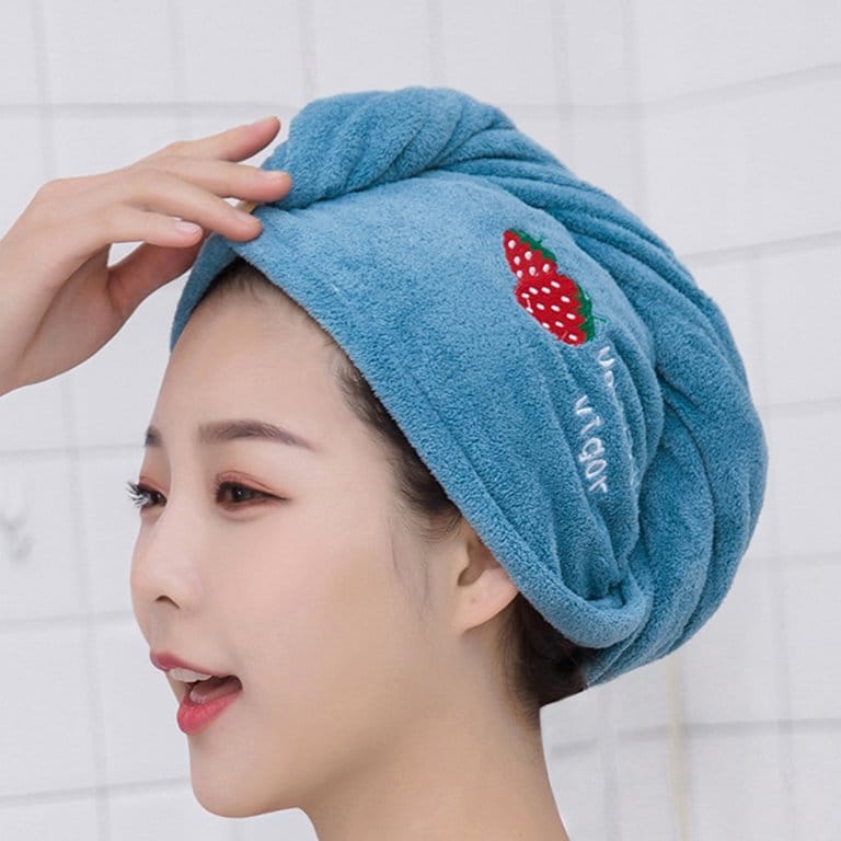 Quick Drying Microfiber Hair Care Towel with Button