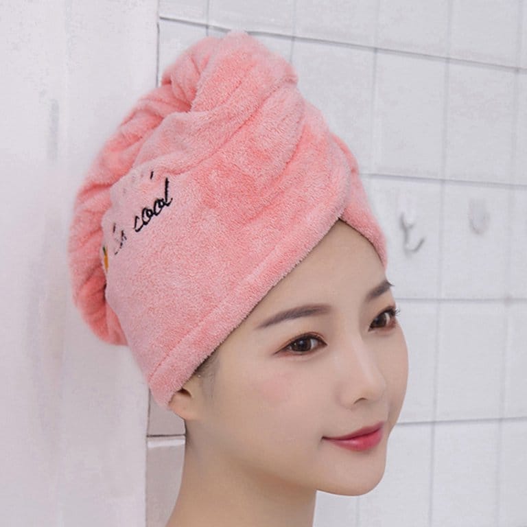 Quick Drying Microfiber Hair Care Towel with Button