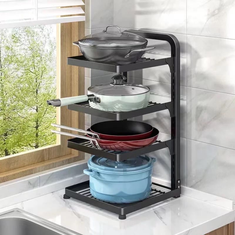 Multi-Layer Adjustable Wall Mountable Cabinet Under Sink Storage Rack