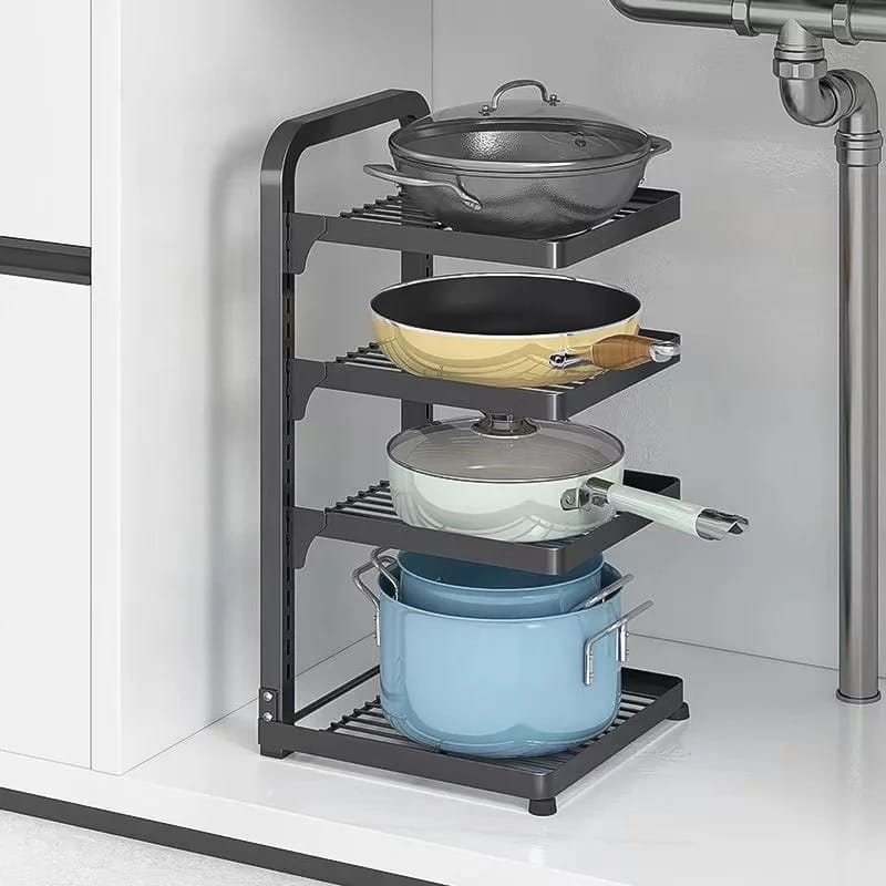 Multi-Layer Adjustable Wall Mountable Cabinet Under Sink Storage Rack