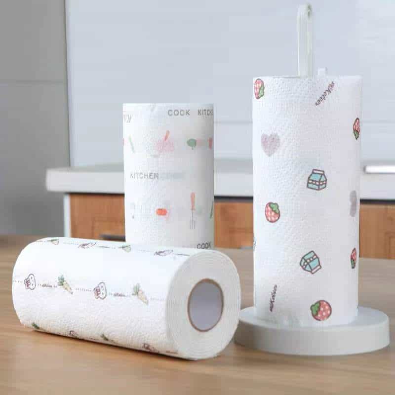 Kitchen Printed Oil Absorbing Paper Towel Tissue Roll