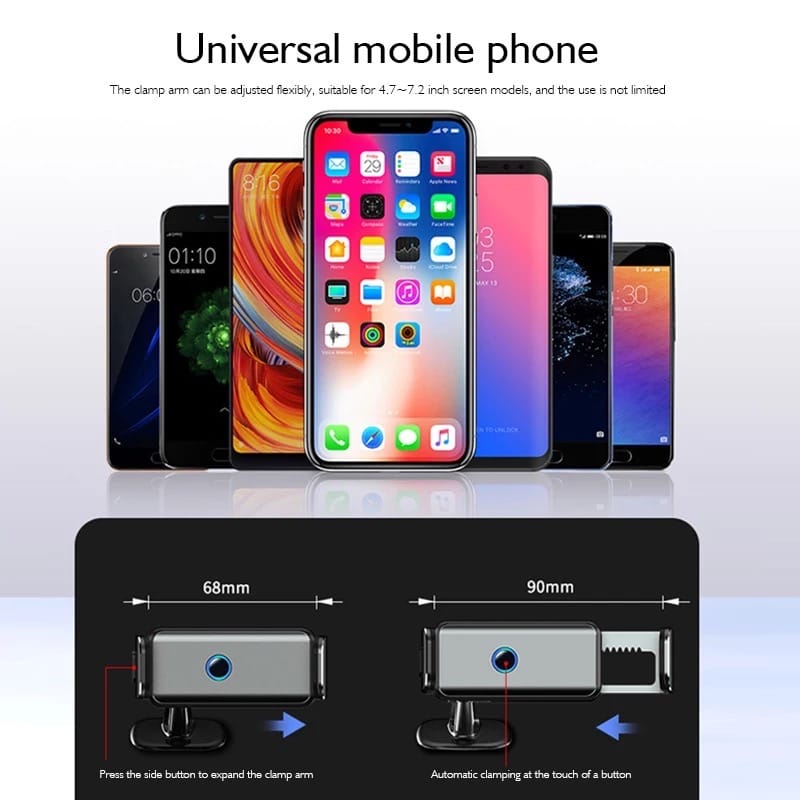 Automatic Sensor Intelligent Car Mobile Phone Holder compatible with universal mobiles
