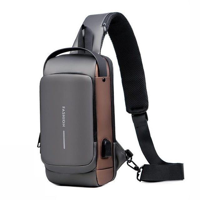 Fashion Travel Crossbody Bag Anti-Theft Shoulder Sling Bag with USB Port
