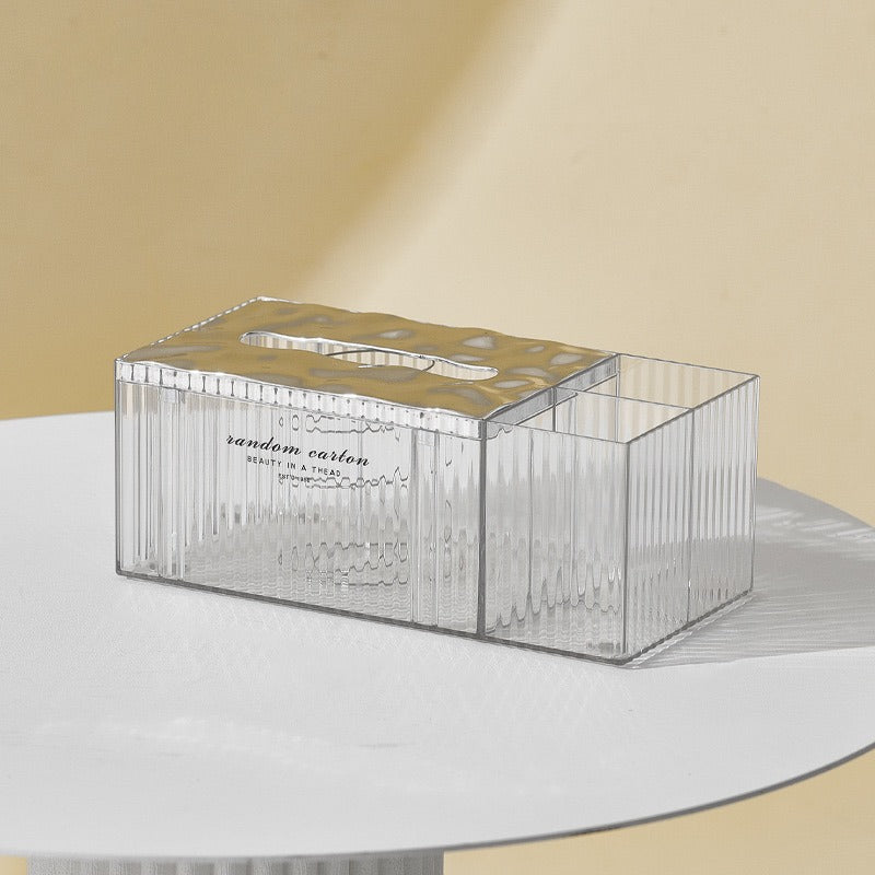 Auto Filling Retro Style Tissue Organizer with Storage Compartment