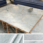 A Table with marble-designed waterproof Wallpaper