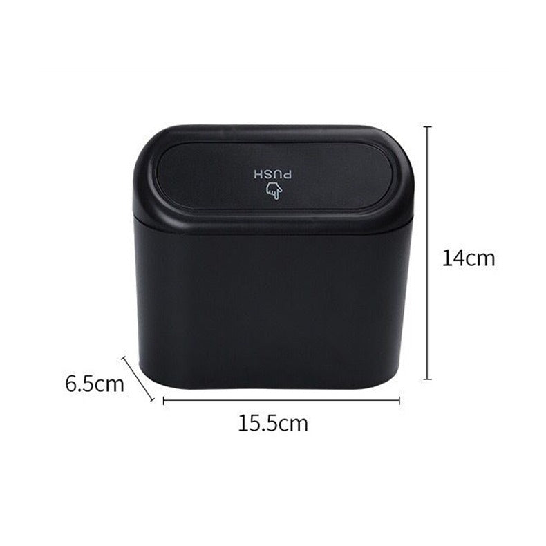 Car Trash Bin with Lid - Hanging Vehicle Garbage Storage Box