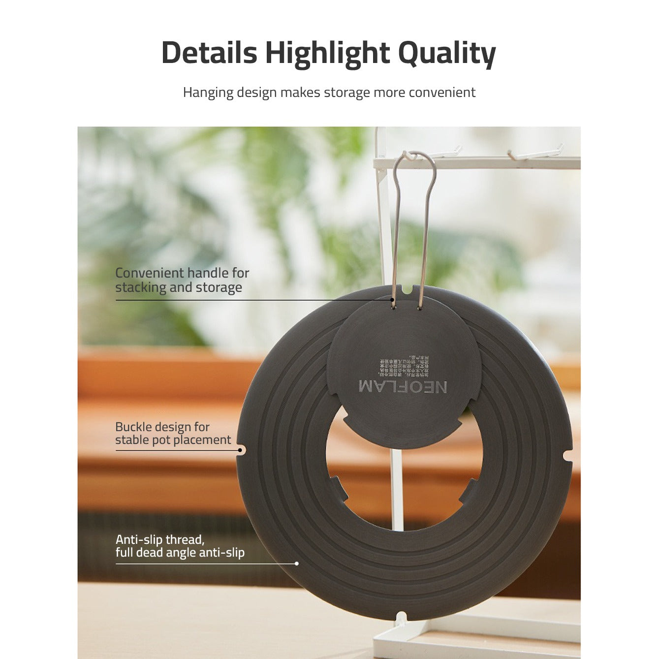 Household Gas Stove Heat Conduction Plate with a metal clip