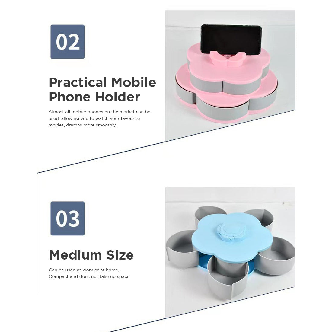 Flower Design Snack Box - Product functions 