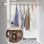 Shirts hung on Adjustable Drill-Free Rod 