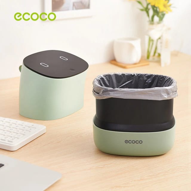 Mini Desktop Waste Bin detached placed on top of a table 