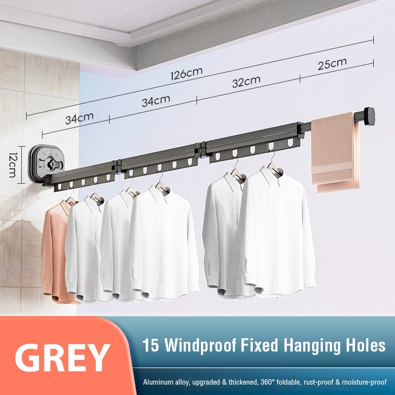 Showcasing 4 times foldable Clothes Drying Rack along with it's size