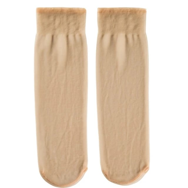 Showcasing Transparent Clear Socks 