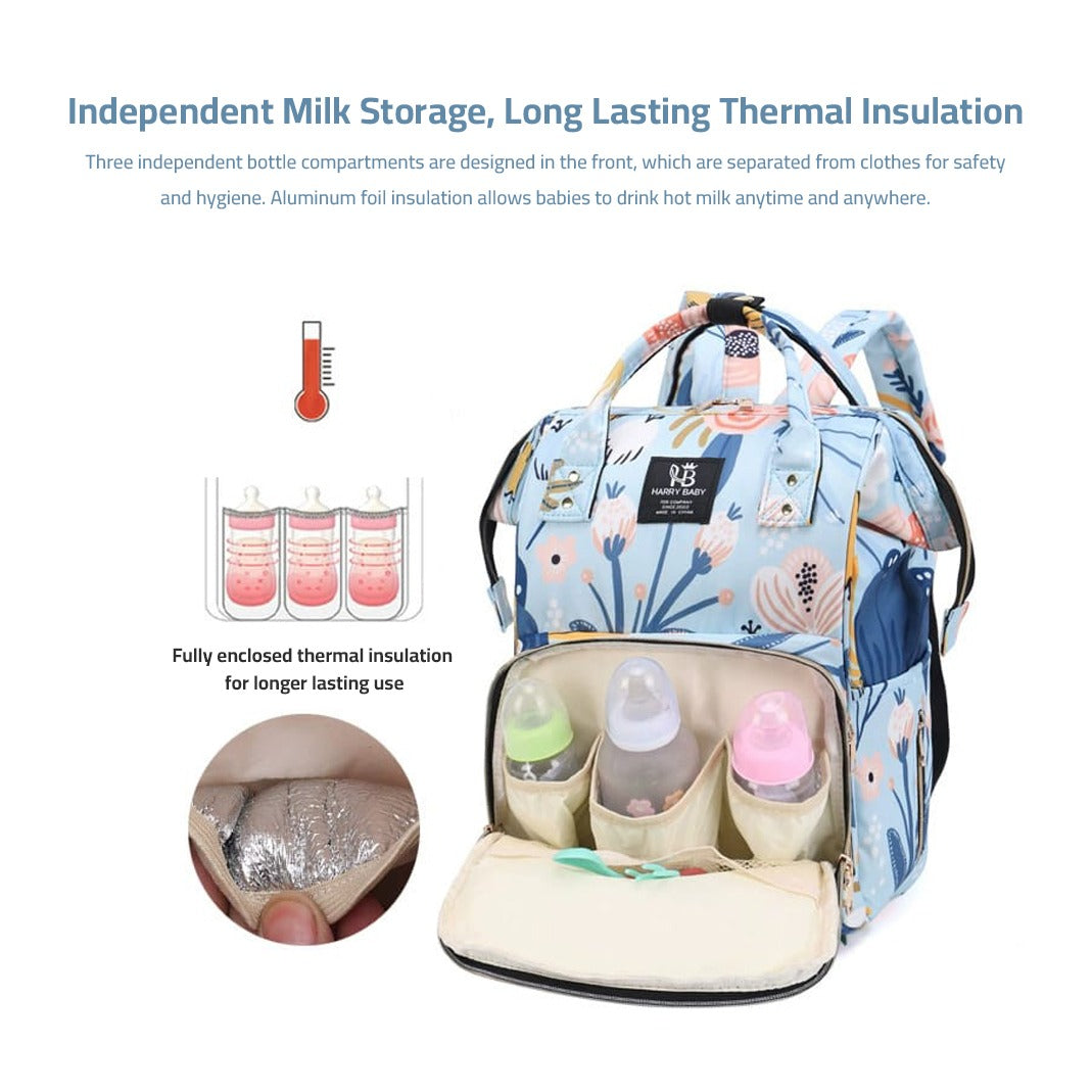 Showcasing Mother Backpack Bag with its storage space 