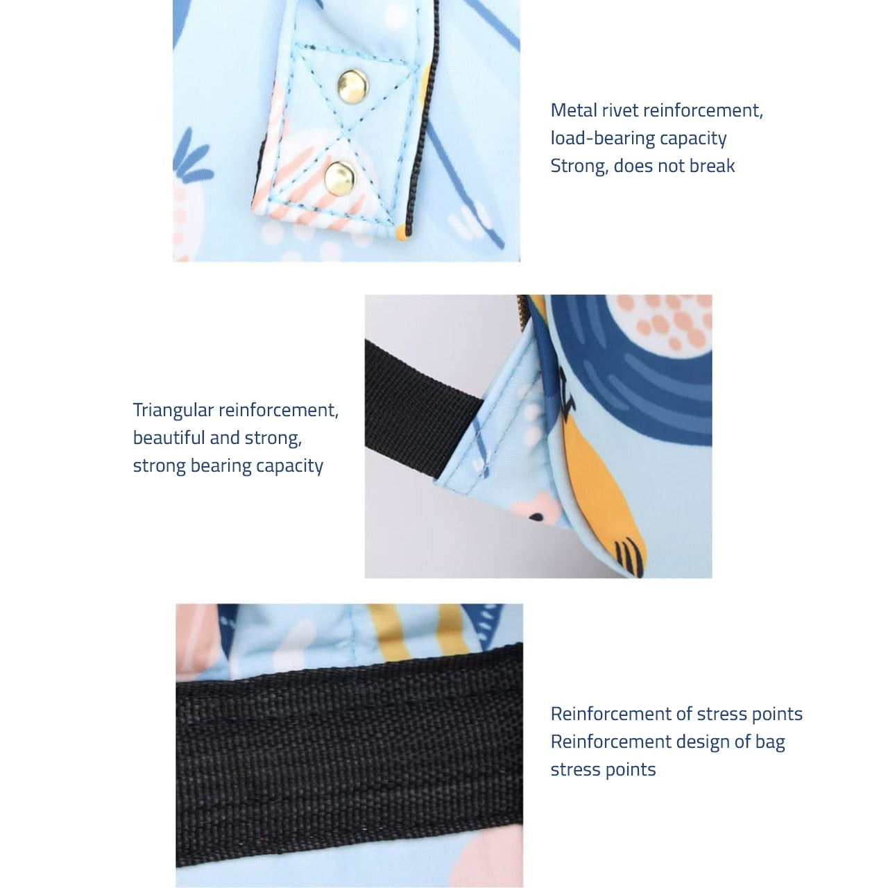 Image exposing the material of Mother Backpack Bag 