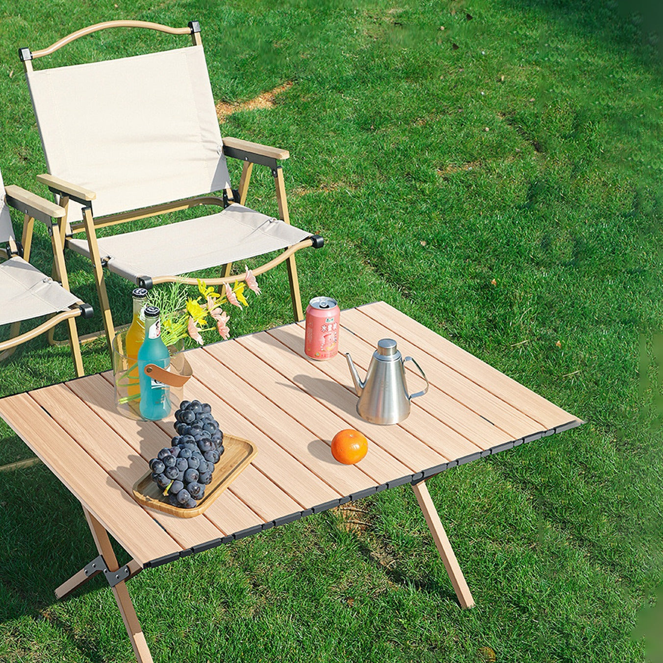 Portable Outdoor Camping Chair being used in a park for picnic 
