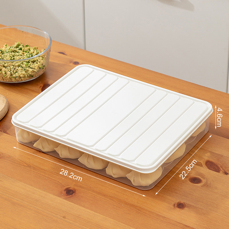 Stackable Food Storage Container - Fridge Organizer Box with Lid