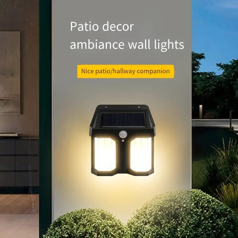 Solar Sensor Light placed on the outdoor wall