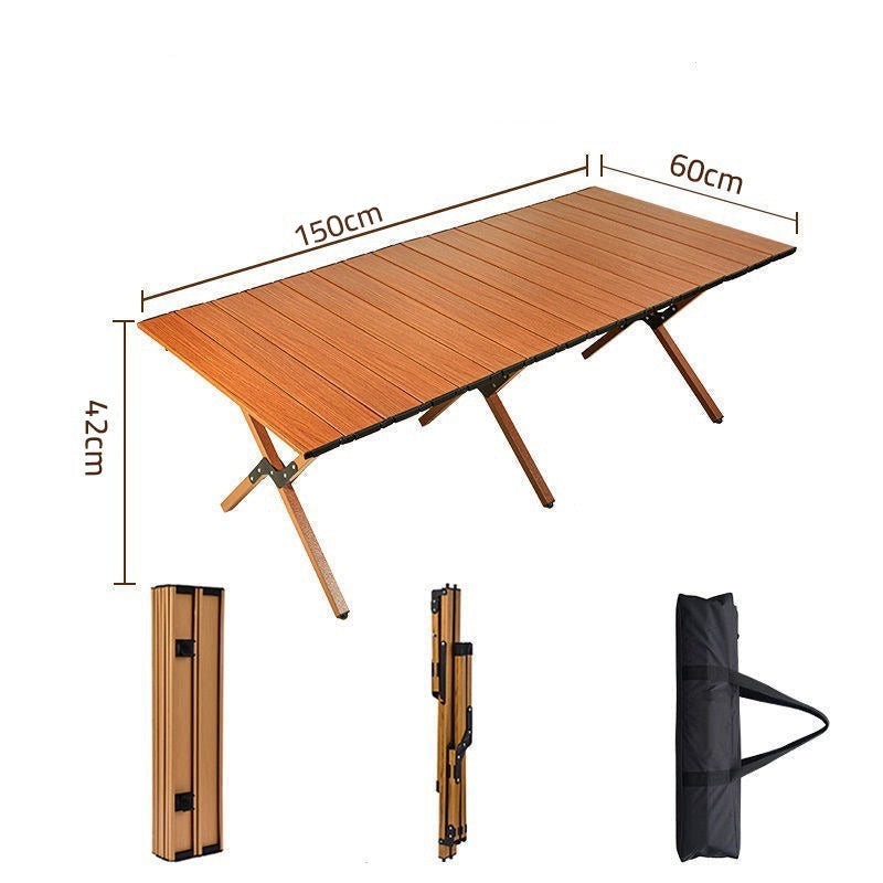 Outdoor Portable Camping Folding Table - Picnic Lightweight Roll Up Table