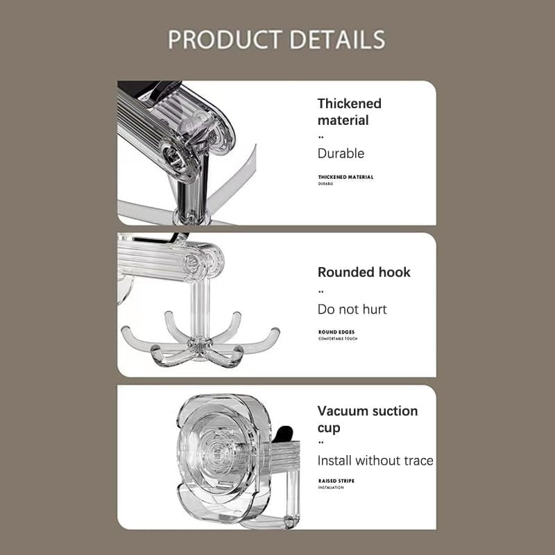 product details of 360° Rotatable Suction Cup Hook