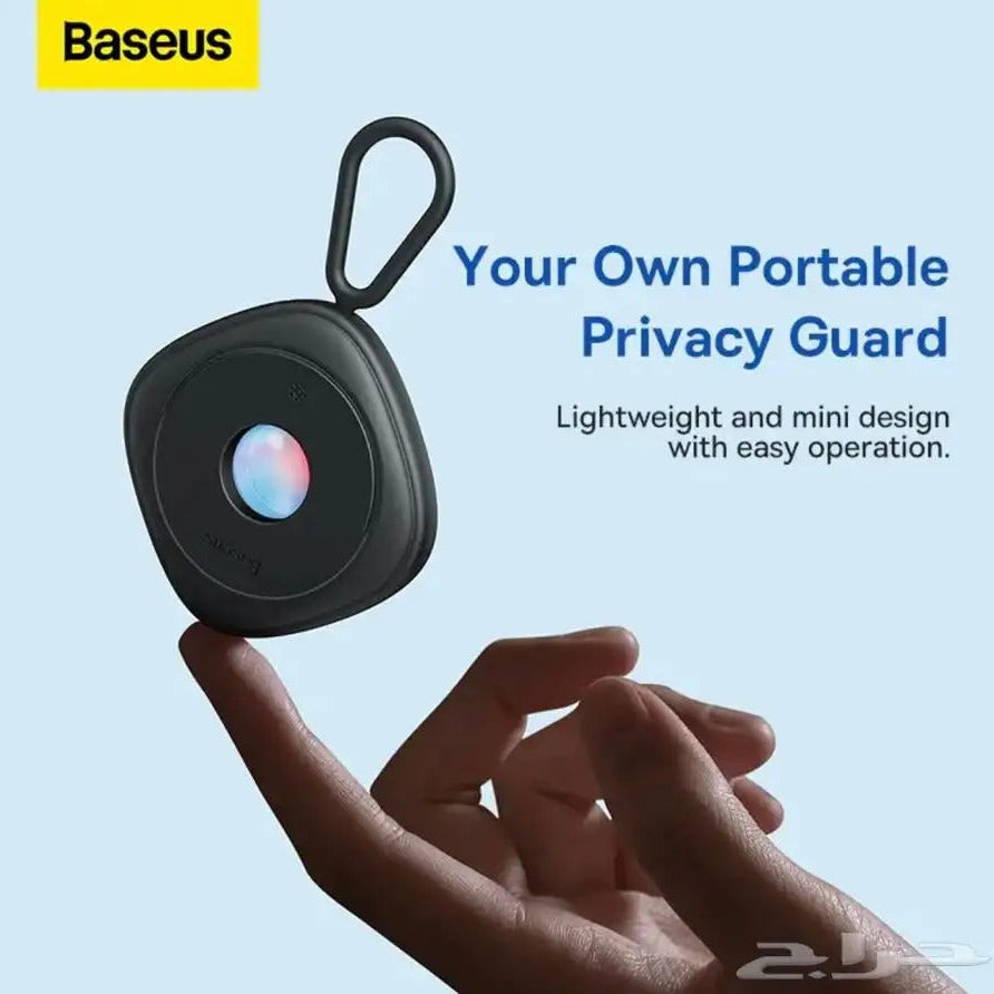 someones holding Hidden Camera Detector with finger