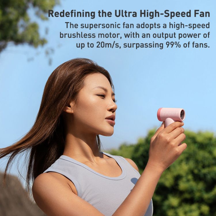 One Touch High Speed Mini Fan - Air Dryer, Portable Air Blower