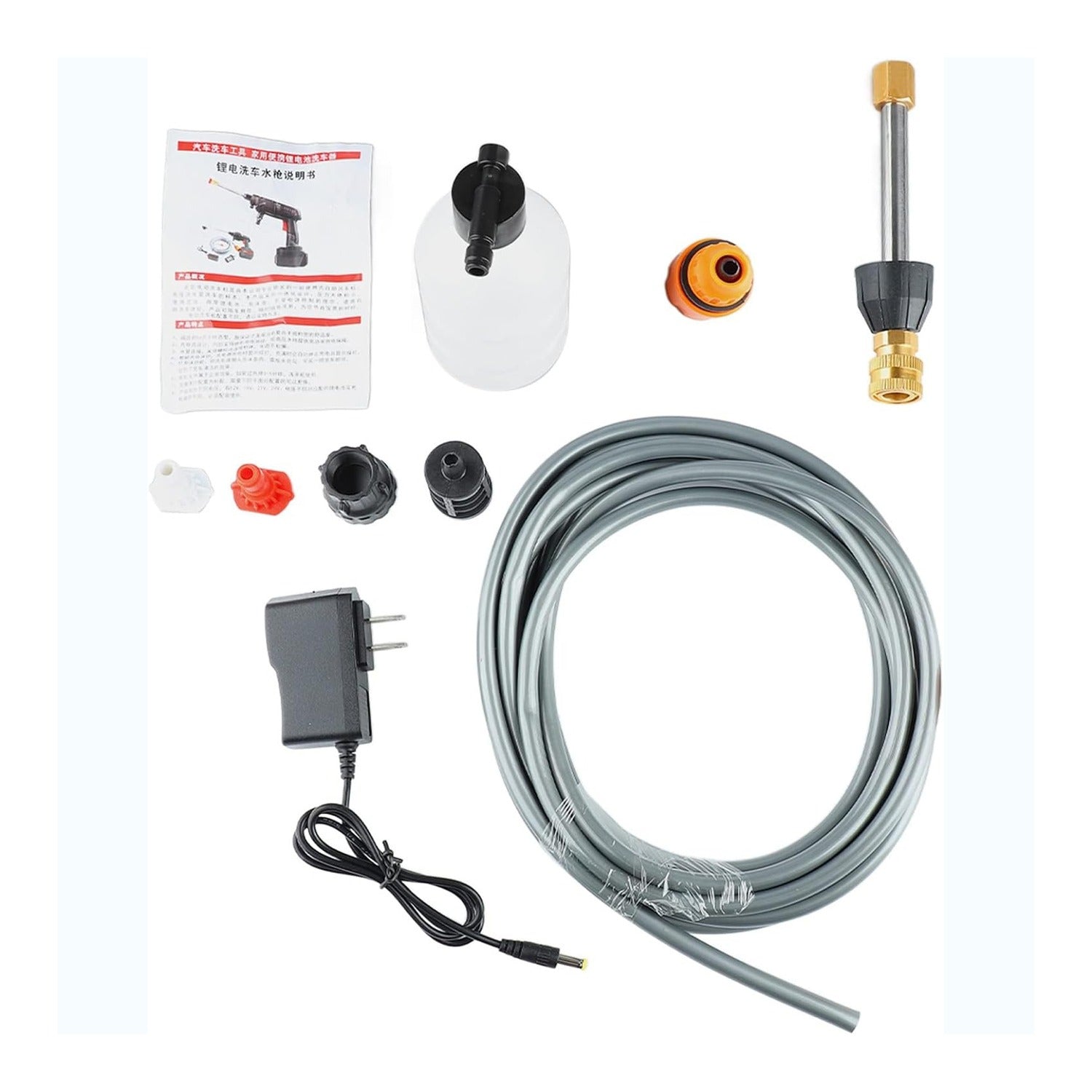 package contains of Cordless Car Washing Water Gun