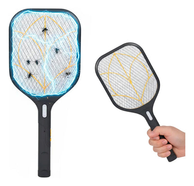 Electric Mosquito Racket, Rechargeable Bug Zapper with LED Light