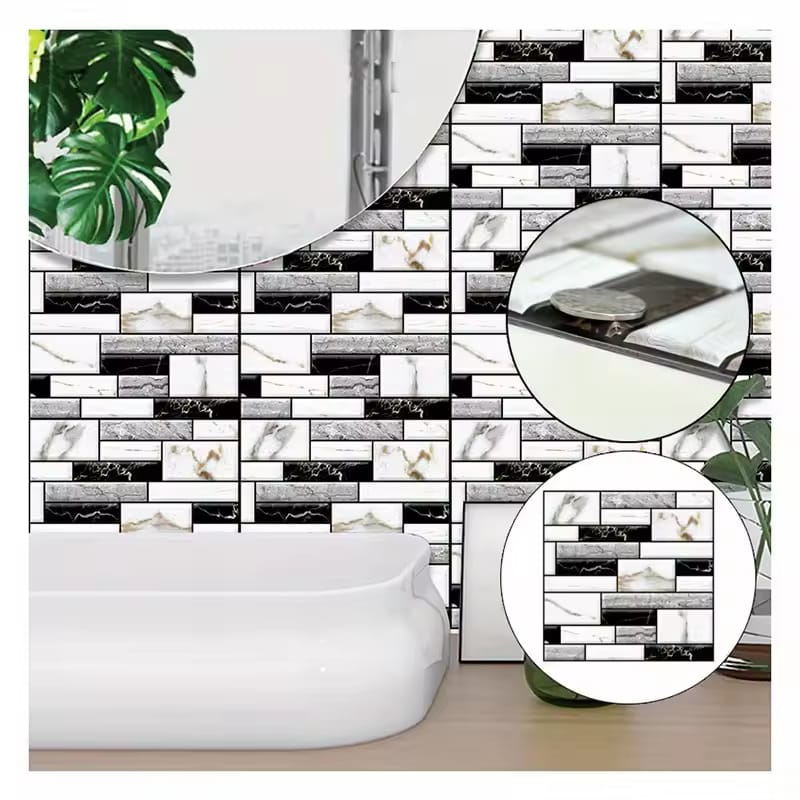 3D Wall Stickers, 10 Pcs Self- Adhesive Brick Pattern Wallpaper, Waterproof Wall Panels For Bathroom, Kitchen, Living  Area