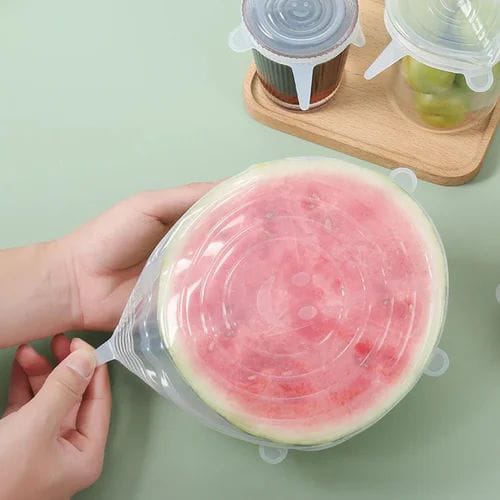 6 Pcs Silicone Lid Food Storage Covers Set