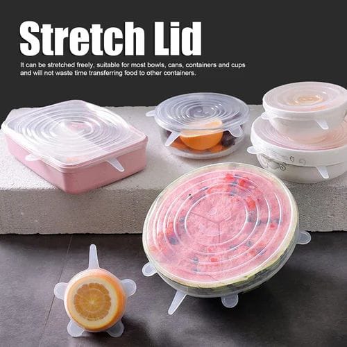 6 Pcs Silicone Lid Food Storage Covers Set