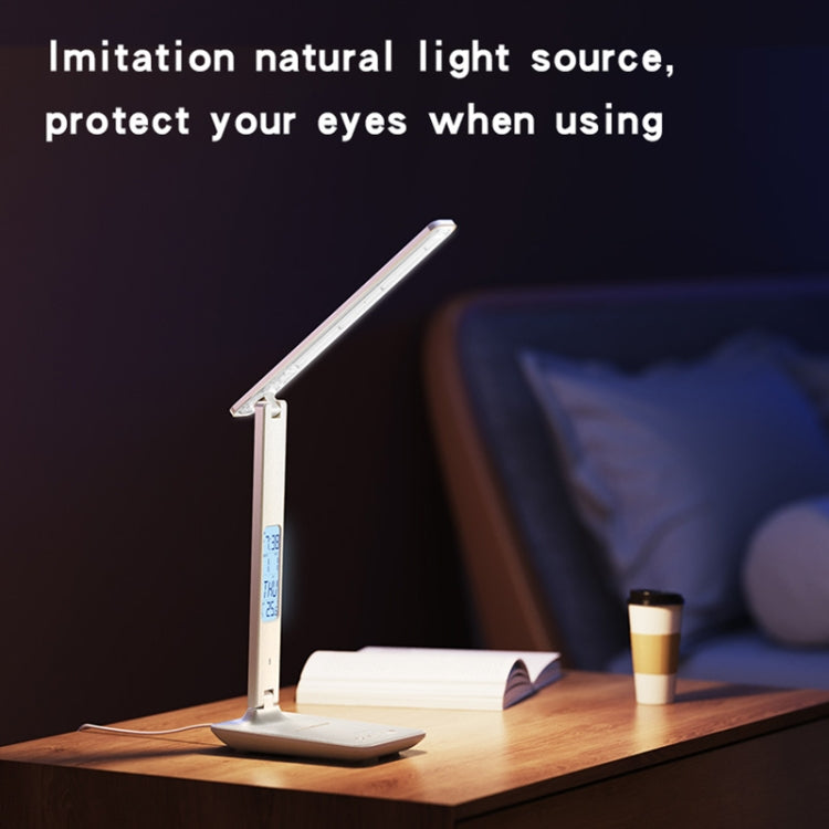 YESIDO DS20 Foldable Desk Lamp Is Turned On The Side Of Bed.