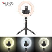 YESIDO Selfie Stick With Wireless Ring Light Tripod - SF12