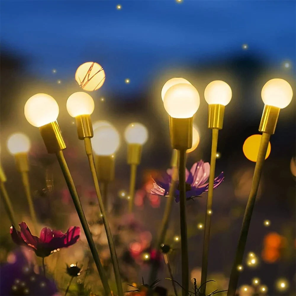 2 Pcs Solar Waterproof Outdoor LED Firefly Garden Decor Light (Zero Electricity Cost)