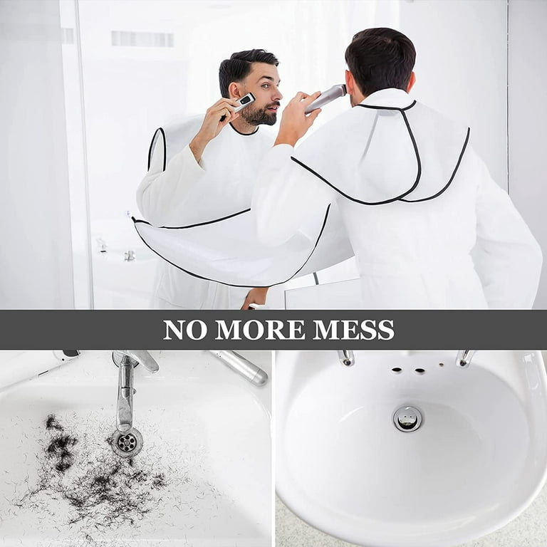 A Man Using  Hair Cutout Catcher.