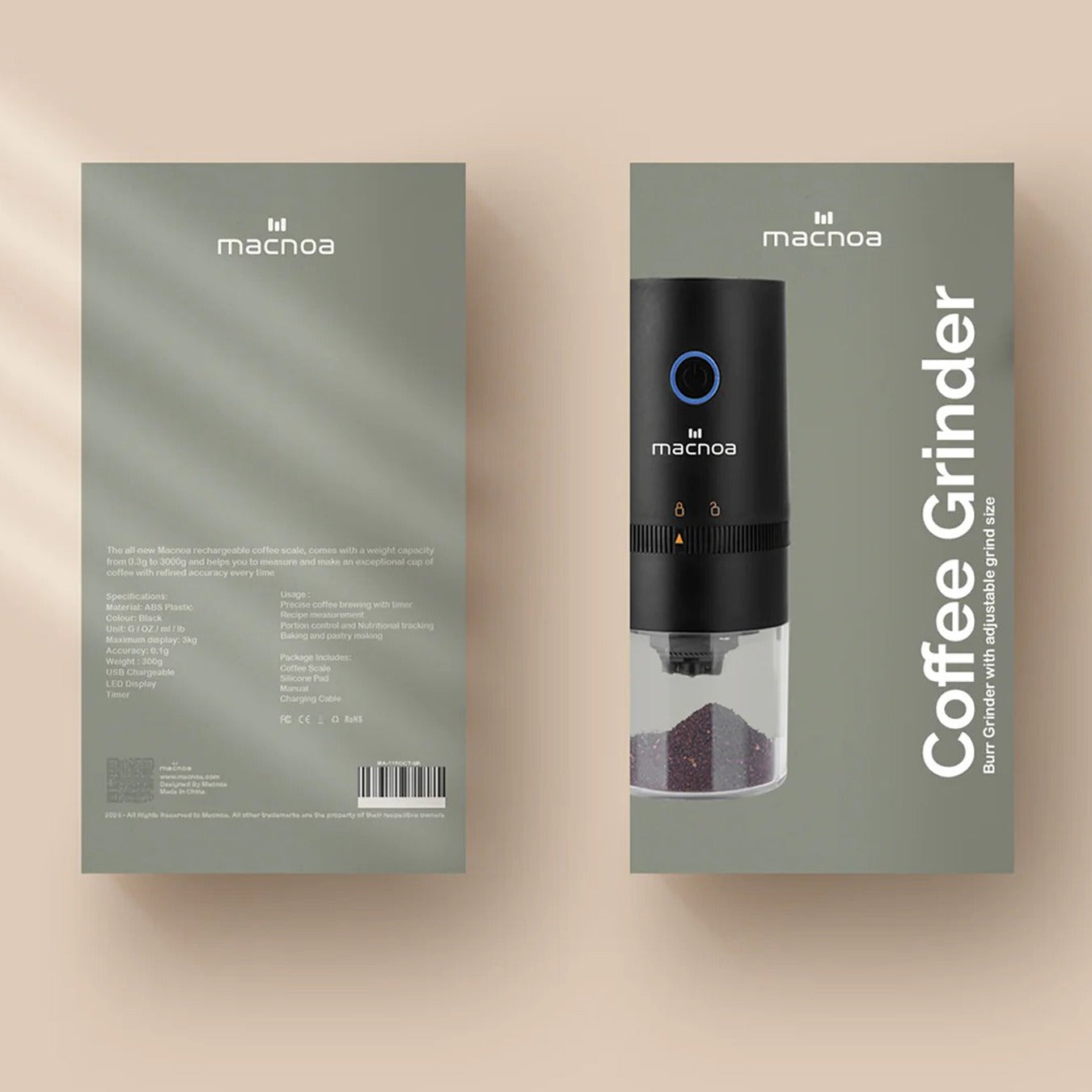 package of Macnoa Coffee Grinder 